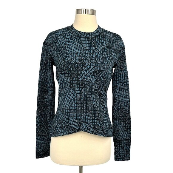 lululemon athletica Tops - Lululemon Close to Crossing Long Sleeve Tectonic Jacquard Shipmate Black Size S